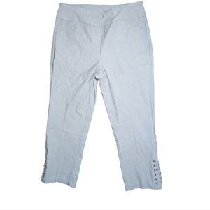 NWT Tribal Cropped Pull On Pants With Lace Up Detail Size 6